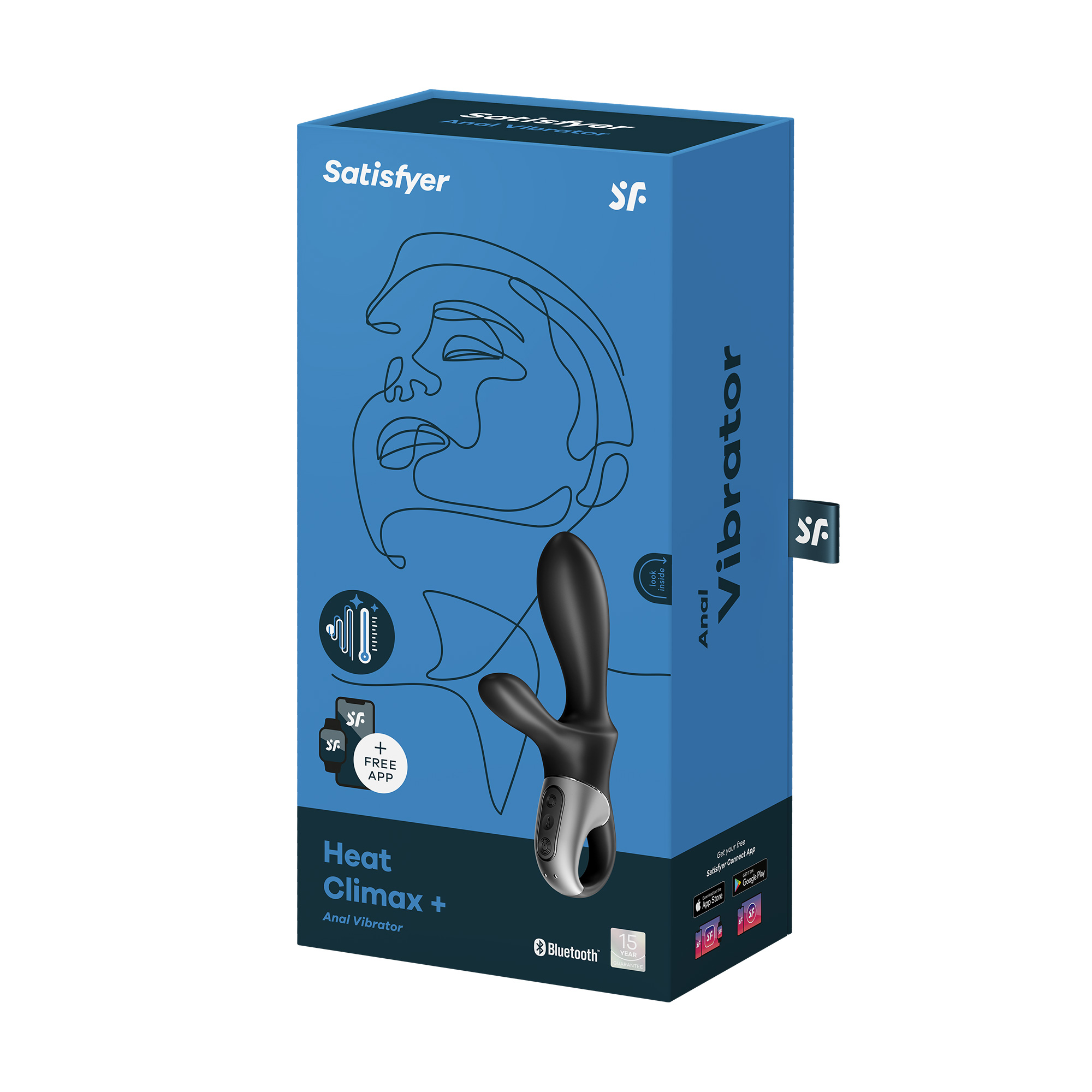 Анальний смарт-вібратор Satisfyer Heat Climax+ Anal Vibrator з підігрівом, чорний, 1 шт